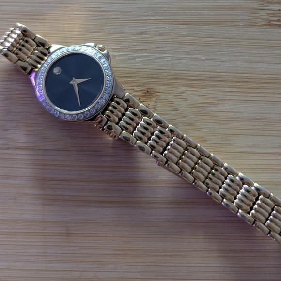 Movado Diamond Watch Women's Gold Vintage $1995 - Picture 4 of 12